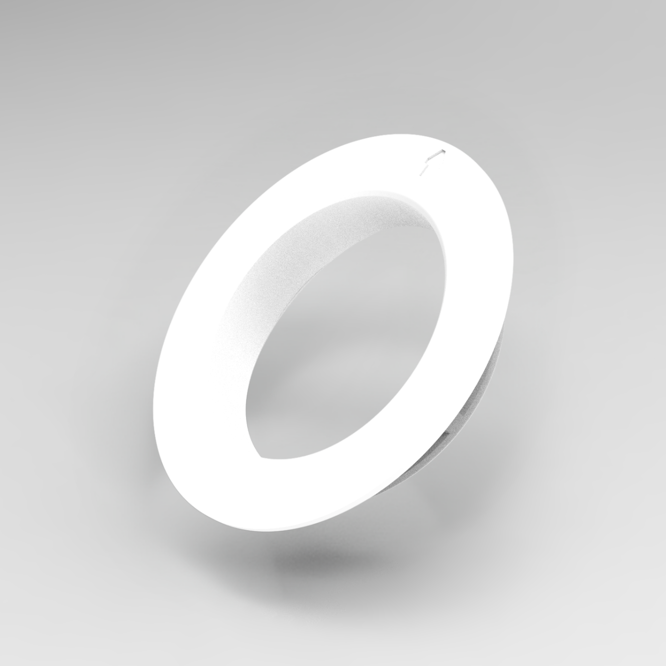 A single green leaf against a white background.